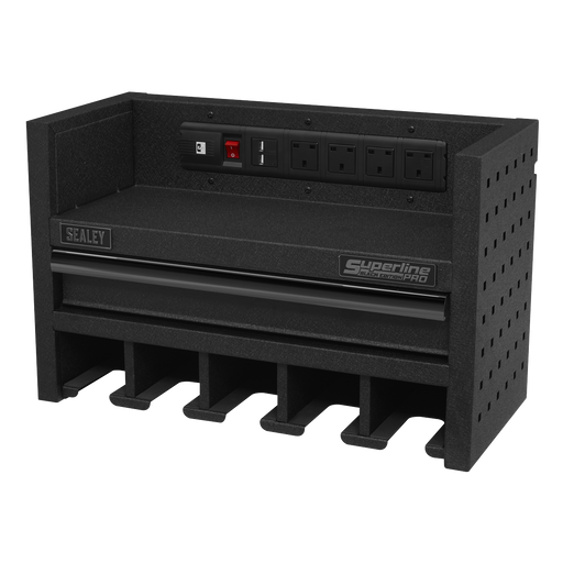 Sealey Superline PRO Power Tool Storage Rack with Drawer AP22SRBE