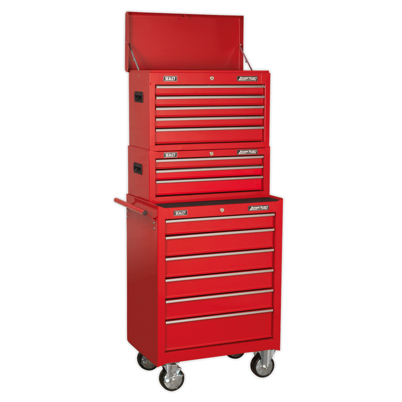 Sealey American PRO Tool Chest AP22BSTACK 14 Drawer Black 680x460x1635mm