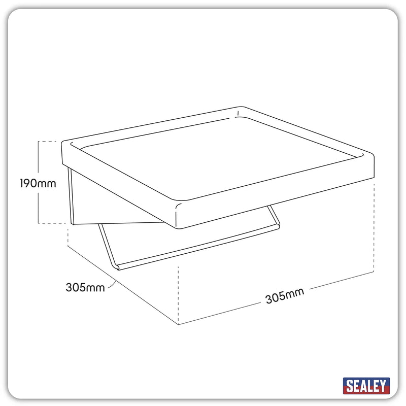 Sealey Premier Side Shelf & Roll Holder AP24ACC2 305x305mm
