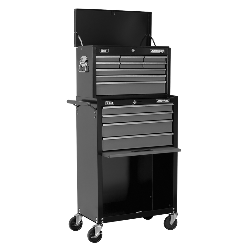 Sealey American PRO Tool Chest & Rollcab AP2513B 13 Drawer - Black/Grey