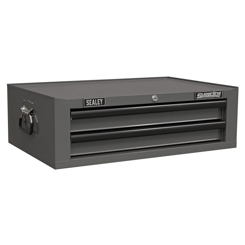 Sealey Superline PRO Mid-Box Tool Chest 2 Drawer 670x440x210mm Green/Black