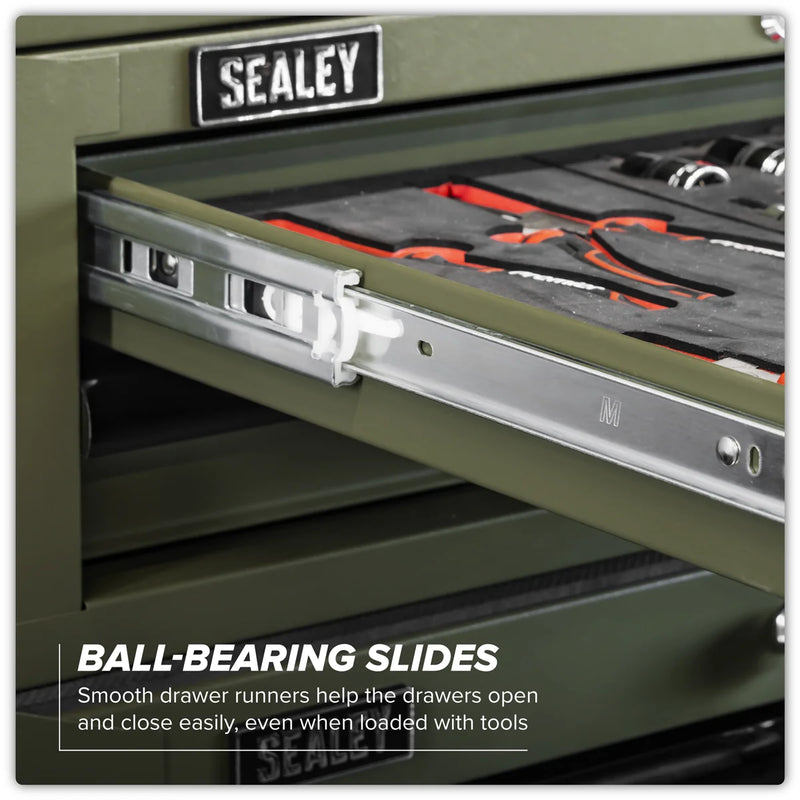 Sealey Mid-Box Tool Chest 2 Drawer - Khaki, 670x440x210mm