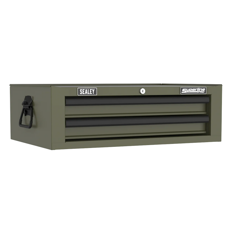 Sealey Mid-Box Tool Chest 2 Drawer - Khaki, 670x440x210mm