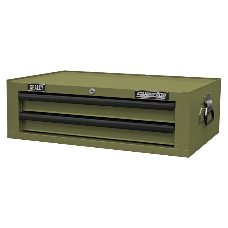 Sealey Mid-Box Tool Chest 2 Drawer - Khaki, 670x440x210mm