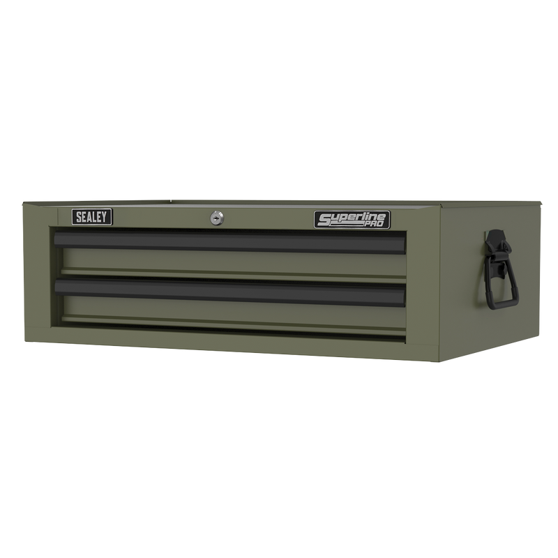 Sealey Mid-Box Tool Chest 2 Drawer - Khaki, 670x440x210mm