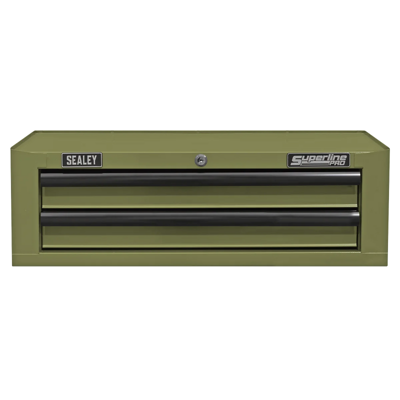 Sealey Mid-Box Tool Chest 2 Drawer - Khaki, 670x440x210mm