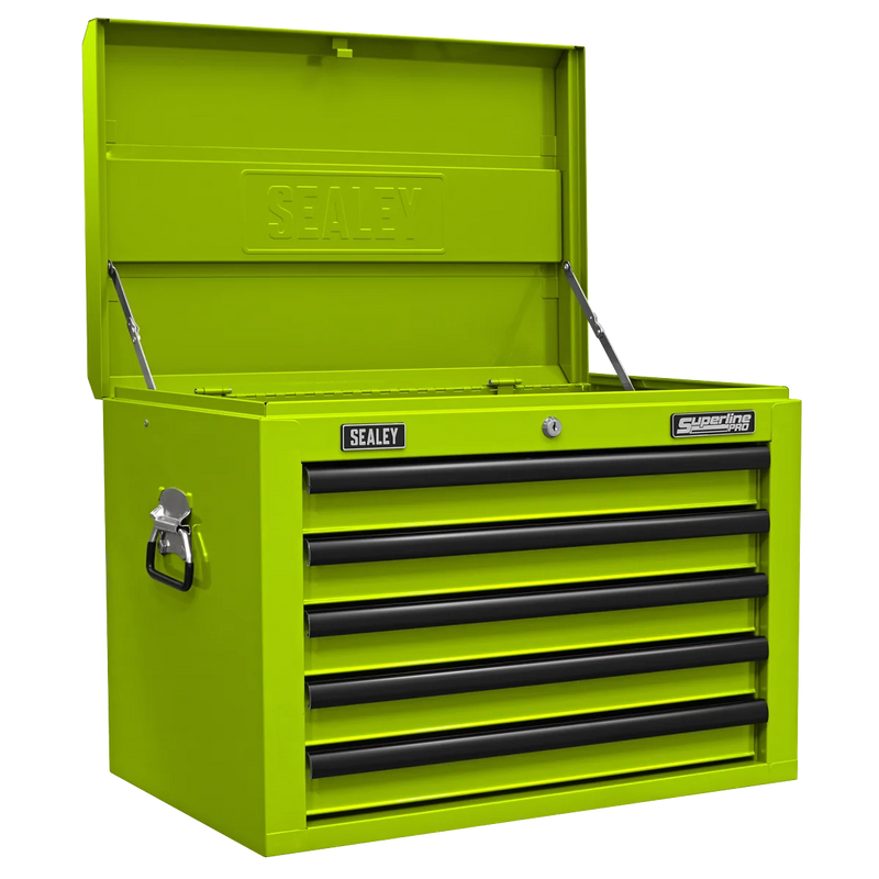 Sealey Superline PRO Tool Chest 5 Drawer Green/Black 660x435x490mm