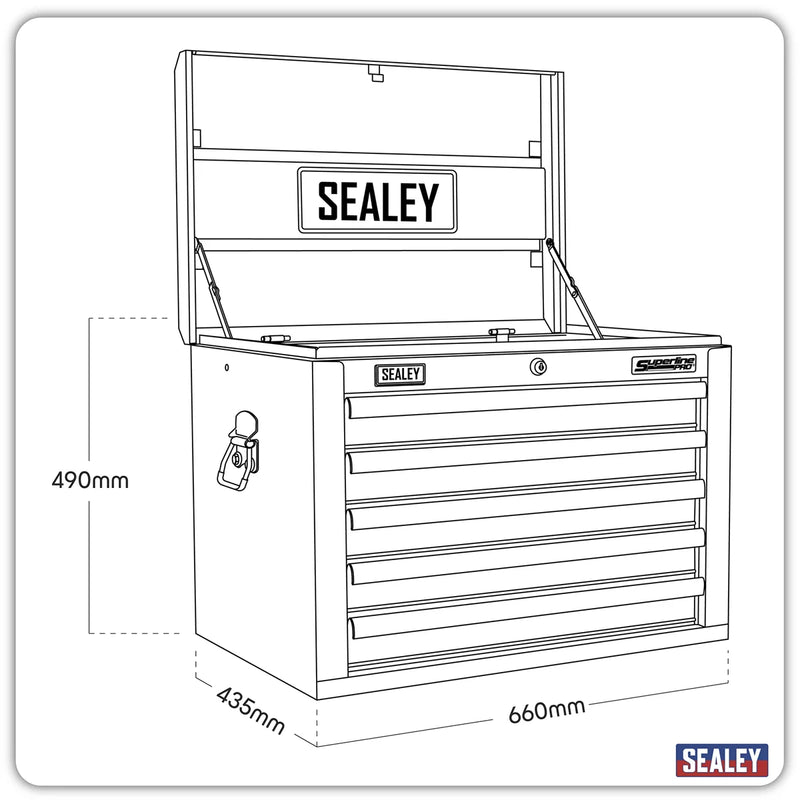 Sealey Tool Chest 5 Drawer Heavy-Duty Khaki AP26059TK