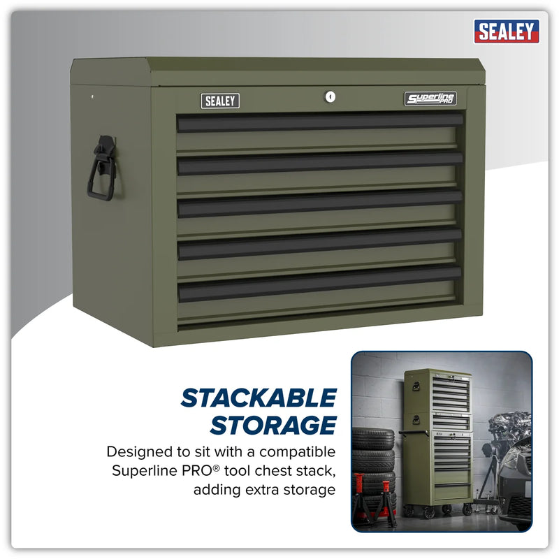 Sealey Tool Chest 5 Drawer Heavy-Duty Khaki AP26059TK