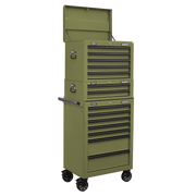 Sealey Mid-Box Tool Chest 2 Drawer - Khaki, 670x440x210mm