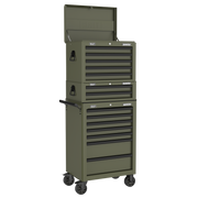 Sealey Mid-Box Tool Chest 2 Drawer - Khaki, 670x440x210mm