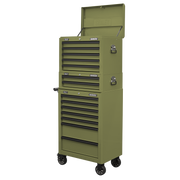Sealey Mid-Box Tool Chest 2 Drawer - Khaki, 670x440x210mm