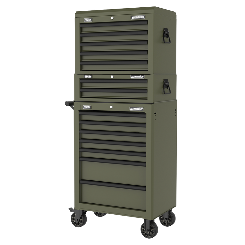 Sealey Mid-Box Tool Chest 2 Drawer - Khaki, 670x440x210mm