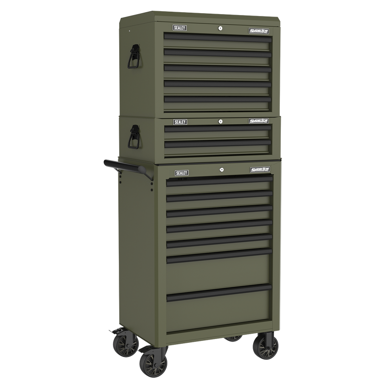 Sealey Heavy-Duty Rollcab 7 Drawer Tool Chest - Khaki