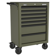Sealey Heavy-Duty Rollcab 7 Drawer Tool Chest - Khaki
