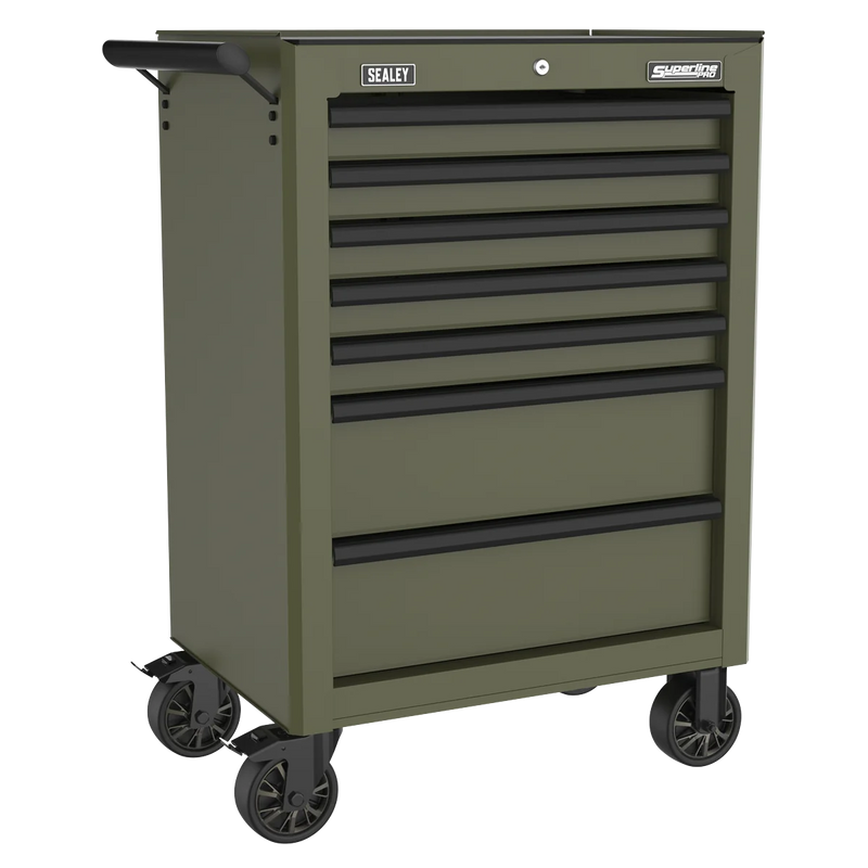 Sealey Heavy-Duty Rollcab 7 Drawer Tool Chest - Khaki