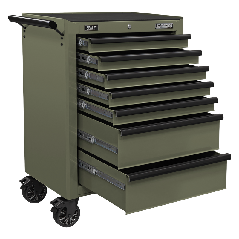 Sealey Heavy-Duty Rollcab 7 Drawer Tool Chest - Khaki