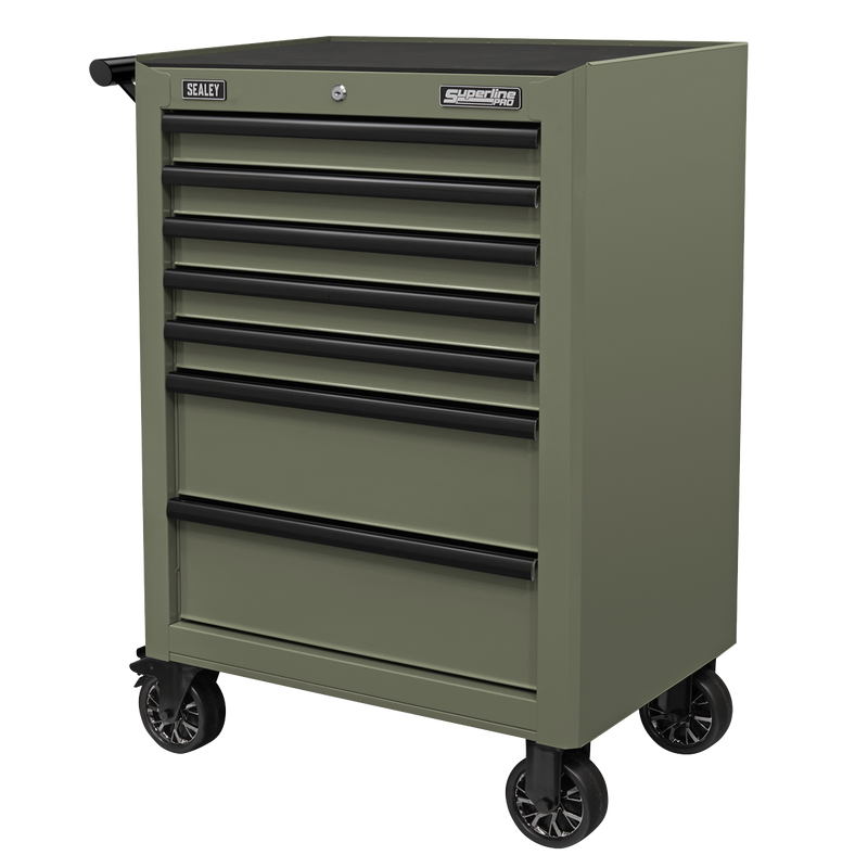 Sealey Heavy-Duty Rollcab 7 Drawer Tool Chest - Khaki