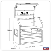 Sealey Superline PRO Tool Chest AP2704BE 660mm with 4 Soft Close Drawers