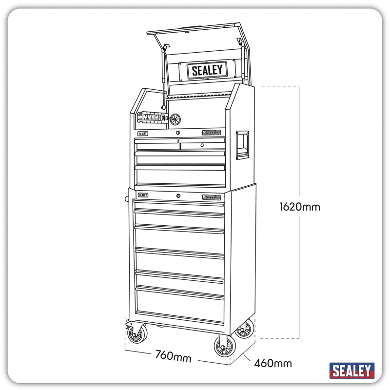 Sealey Superline PRO Tool Chest AP27BESTACK 9 Soft Close Drawers