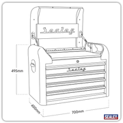 Sealey Premier Tool Chest 4 Drawer - Retro Black, 700mm Size