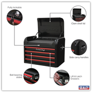 Sealey Premier Tool Chest 4 Drawer - Retro Black, 700mm Size