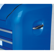 Sealey Premier 4 Drawer Tool Chest - Retro Blue with White Stripes