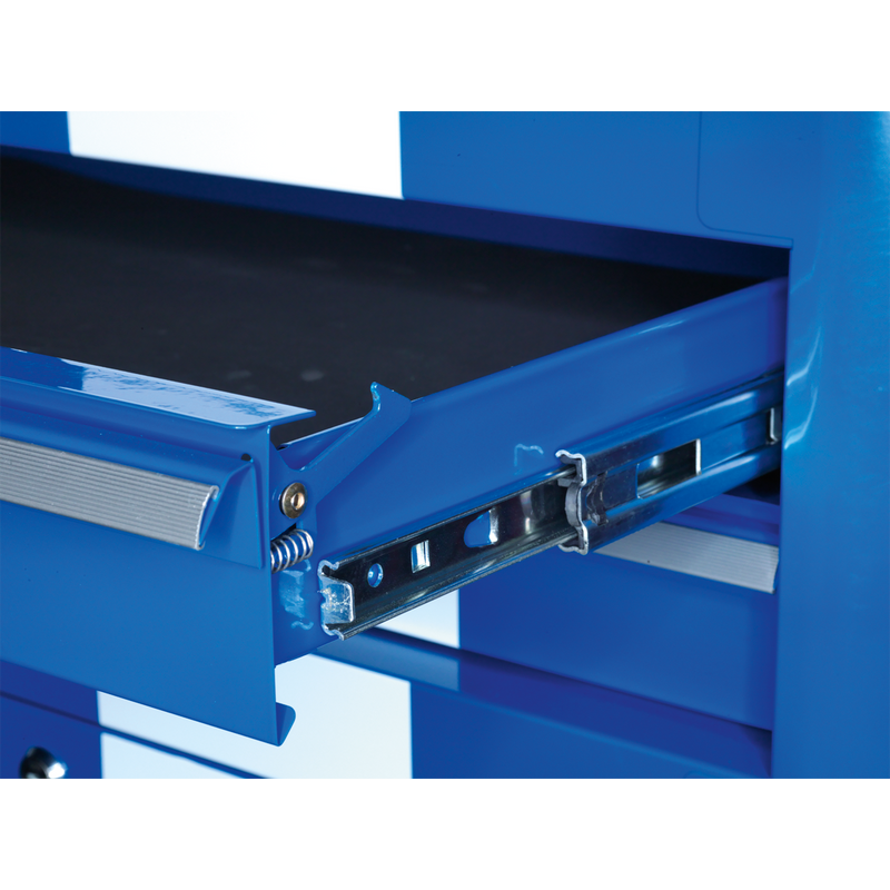 Sealey Premier 4 Drawer Tool Chest - Retro Blue with White Stripes