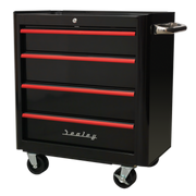 Sealey Premier Retro Style Rollcab 4 Drawer Tool Chest - Black/Red