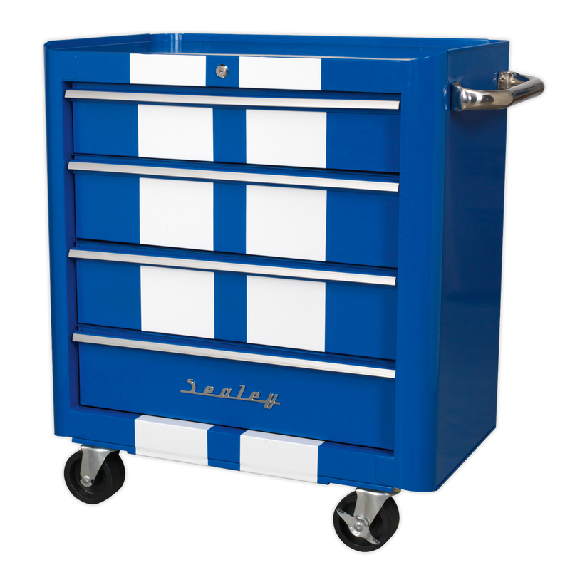 Sealey Premier Retro Style Rollcab 4 Drawer Blue 796x460x820mm