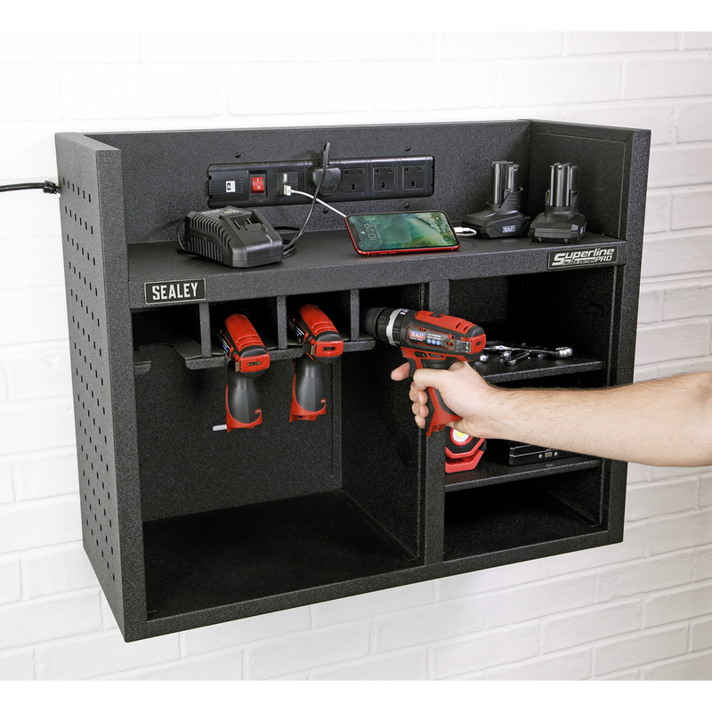 Sealey Superline PRO Power Tool Storage Rack AP30SRBE 760x305x620mm