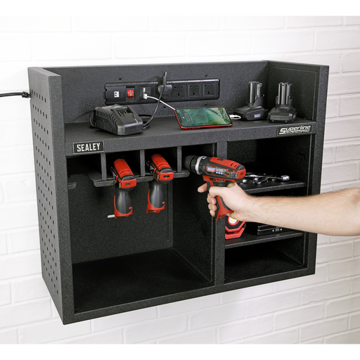 Sealey Superline PRO Power Tool Storage Rack AP30SRBE 760x305x620mm