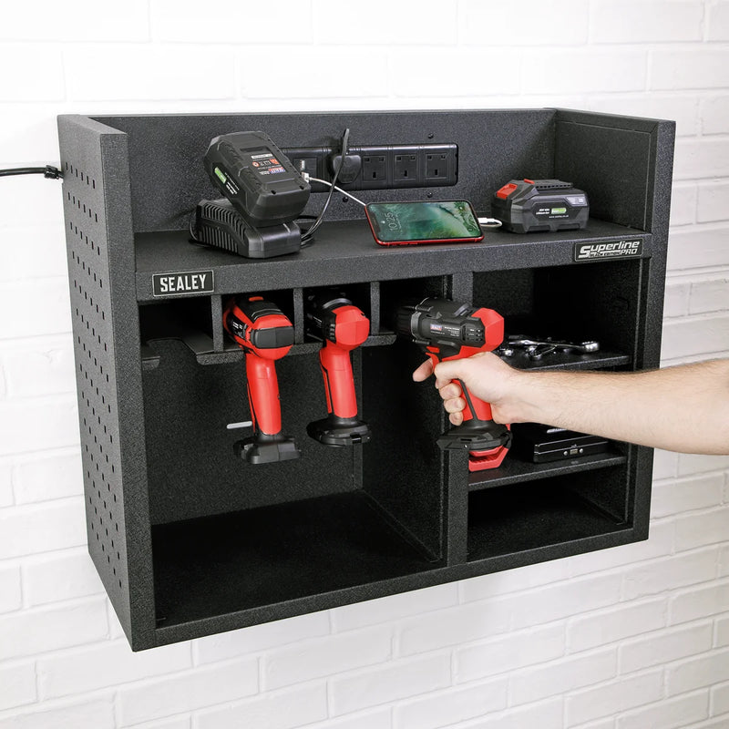 Sealey Superline PRO Power Tool Storage Rack AP30SRBE 760x305x620mm