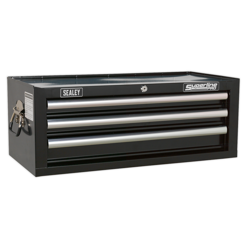 Sealey Superline PRO Tool Chest 3 Drawer Black 670x320x255mm
