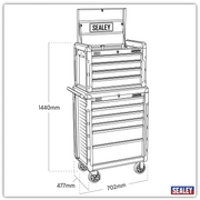 Sealey Superline PRO Tool Chest & Rollcab Combination 10 Drawer 702x477x1440mm