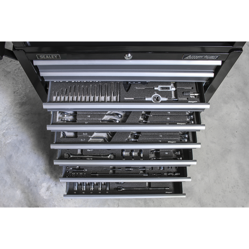 Sealey American PRO Rollcab 8 Drawer Tool Chest Black/Grey 680mm