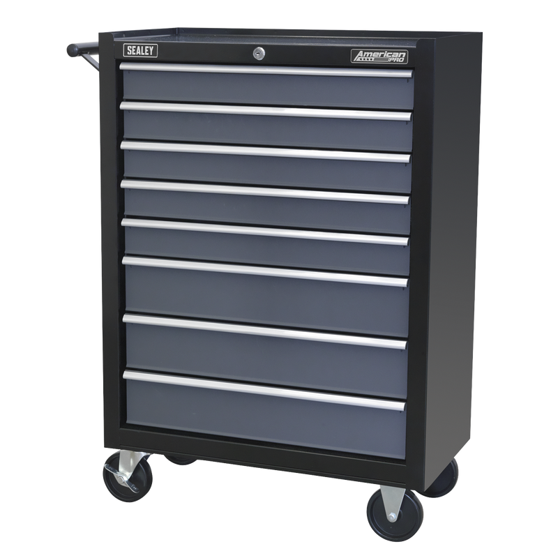 Sealey American PRO Rollcab 8 Drawer Tool Chest Black/Grey 680mm