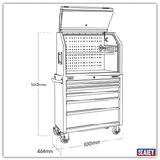 Sealey Superline PRO Tool Chest Hutch & Rollcab 915mm 6 Drawer