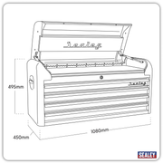Sealey Premier Retro Style Tool Chest 4 Drawer Black 1080mm