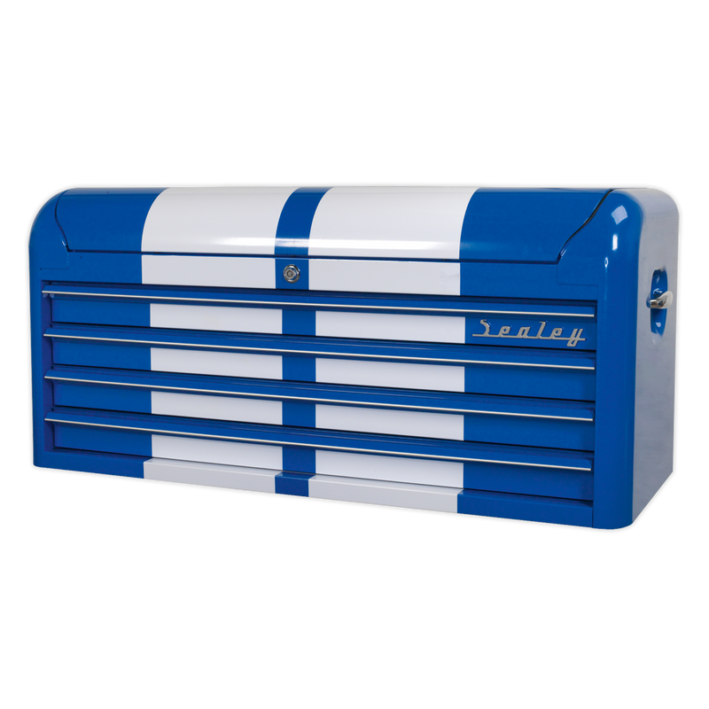 Sealey Premier Retro Style Wide Topchest 4 Drawer - Blue 1080mm