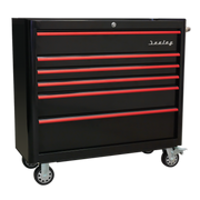 Sealey Premier Black Retro Rollcab 6 Drawer Tool Chest - 1176mm Size