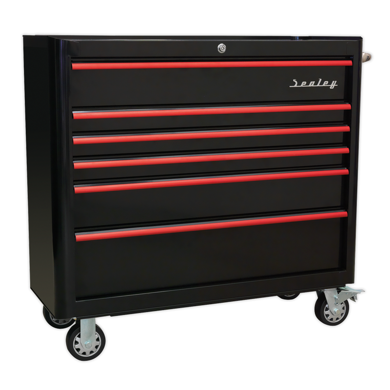 Sealey Premier Black Retro Rollcab 6 Drawer Tool Chest - 1176mm Size