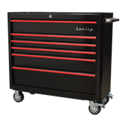 Sealey Premier Black Retro Rollcab 6 Drawer Tool Chest - 1176mm Size