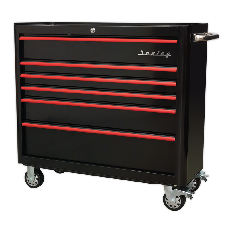 Sealey Premier Black Retro Rollcab 6 Drawer Tool Chest - 1176mm Size