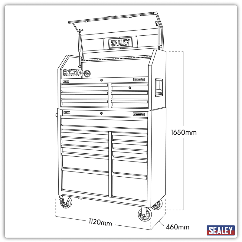 Sealey Superline PRO Tool Chest AP41BESTACK 17 Soft Close Drawers