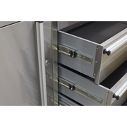 Sealey Premier Mobile Tool Cabinet 4 Drawer Stainless Steel 1290mm