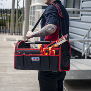 Sealey Open Tool Storage Bag 500mm with 14 Pockets