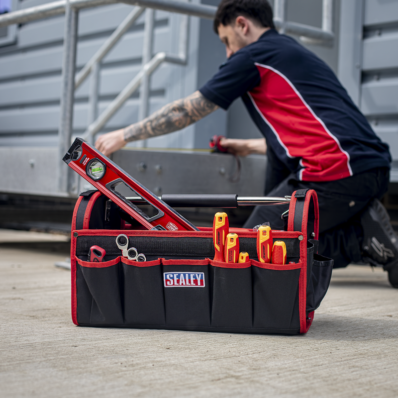 Sealey Open Tool Storage Bag 500mm with 14 Pockets