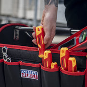 Sealey Open Tool Storage Bag 500mm with 14 Pockets