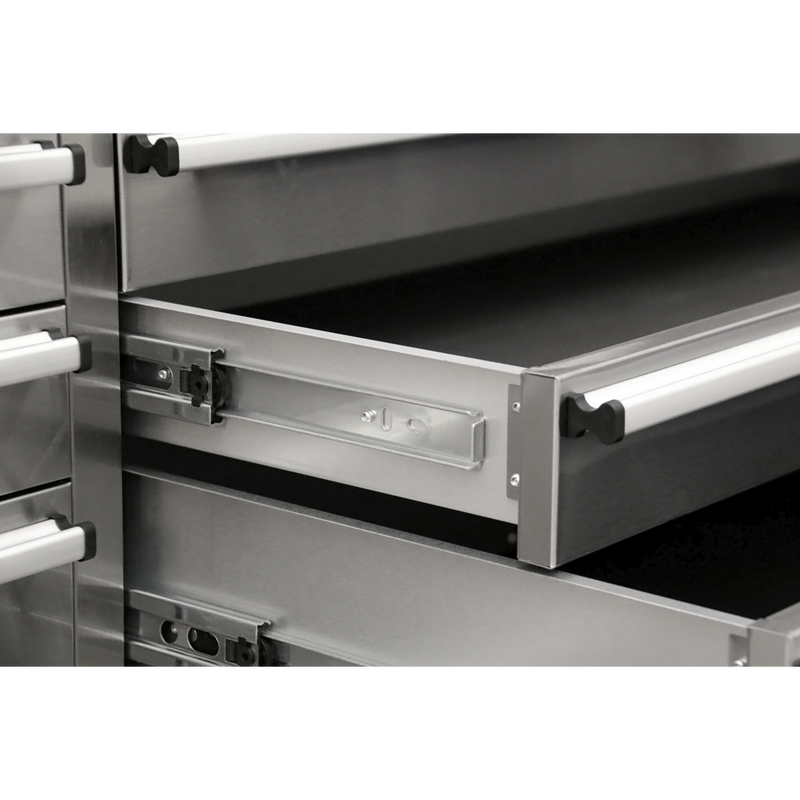 Sealey Premier Mobile Tool Cabinet AP7210SS 10 Drawer Stainless Steel